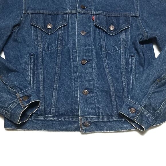 VINTAGE Levi's 506 Mid Wash Denim Trucker Jacket L - Picture 6 of 15